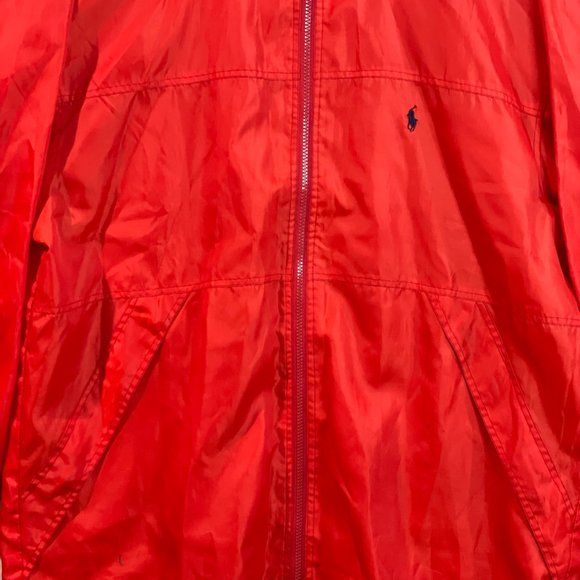 Pologround Ralph Lauren Zipper Rain Sports Jacket Luxury Brand Red Size Large - Picture 4 of 8
